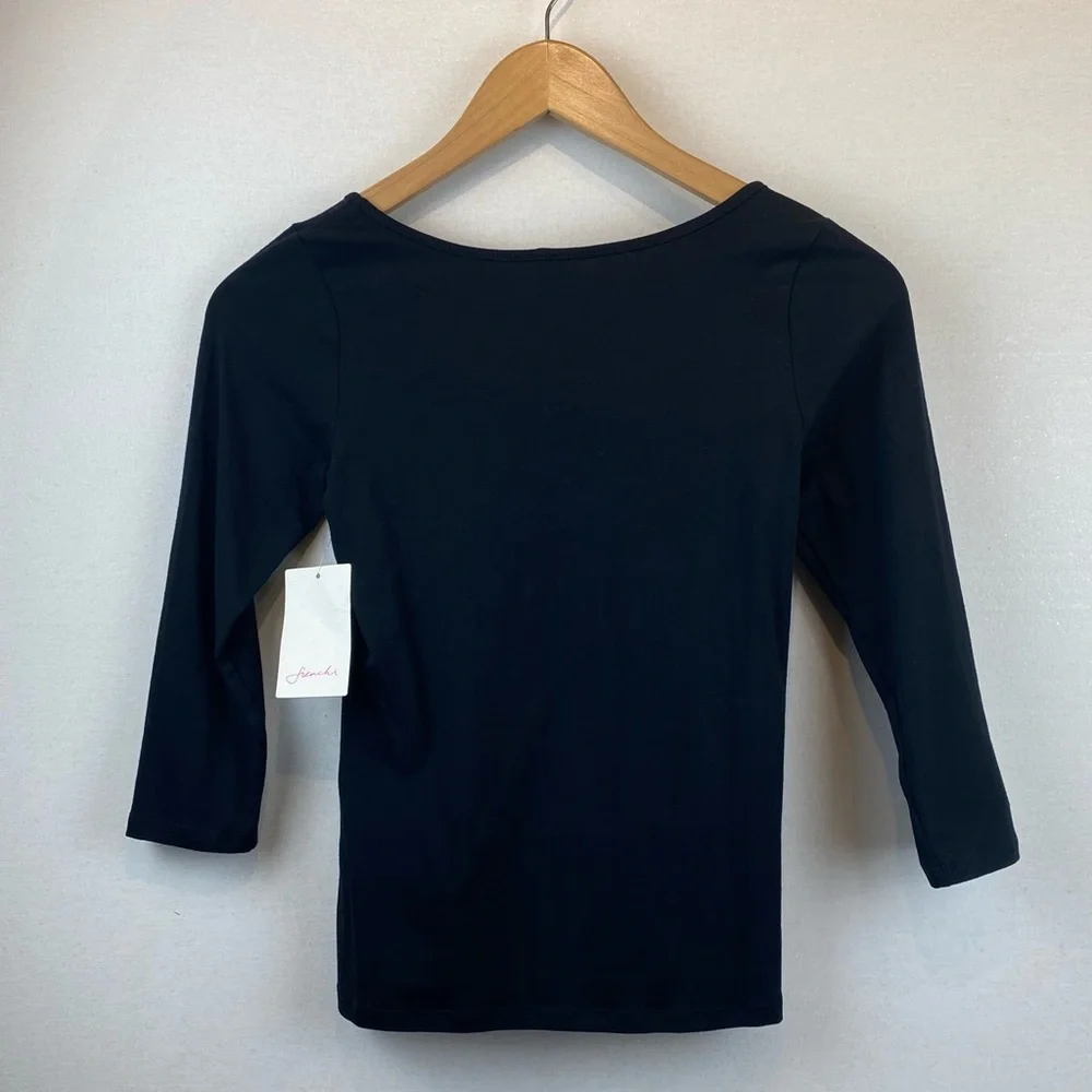 Frenchi blue scoop neck 3/4 sleeve tee NWT 💙✨ - Picture 9 of 10